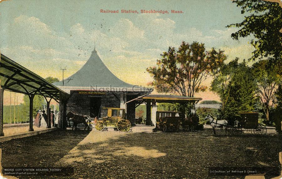Postcard: Railroad Station, Stockbridge, Massachusetts